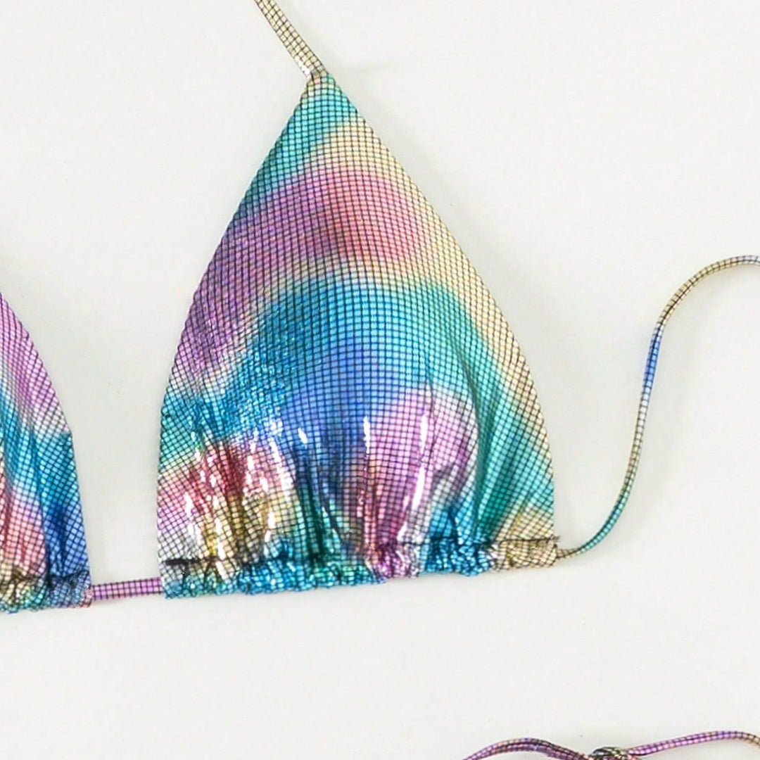 Damen Funktionsfähiger Triangel-Bikini mit stylischem Farbverlauf Echo Archiv