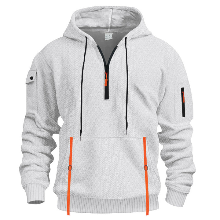 Herren sportlicher Kapuzenpullover mit Struktur und praktischen Taschen Echoarchiv