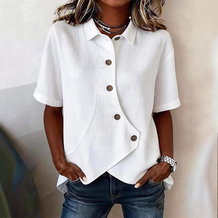 Damen Besonders gestaltete Bluse mit einzigartigem Knopfdetail Echo Archiv
