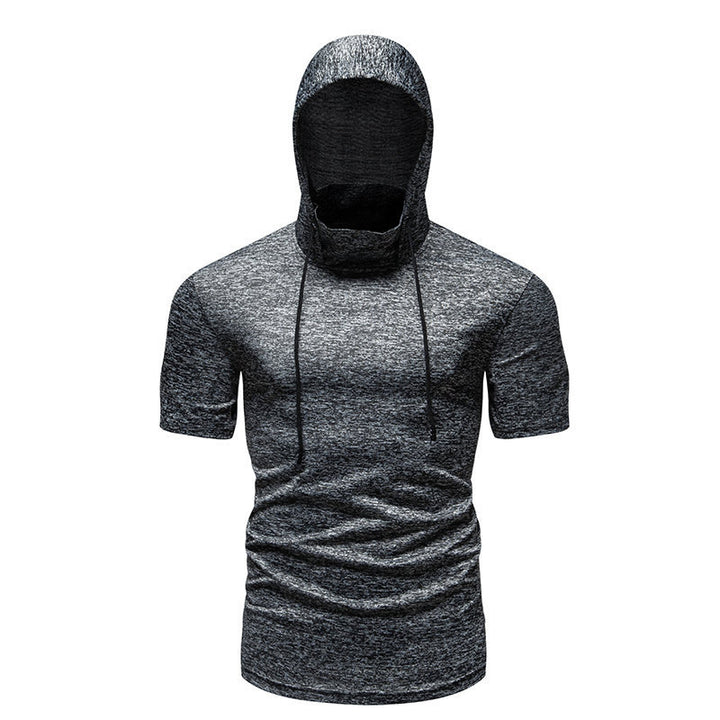 Herren funktionales Kapuzenshirt mit kurzem Arm und atmungsaktiven Eigenschaften Echoarchiv