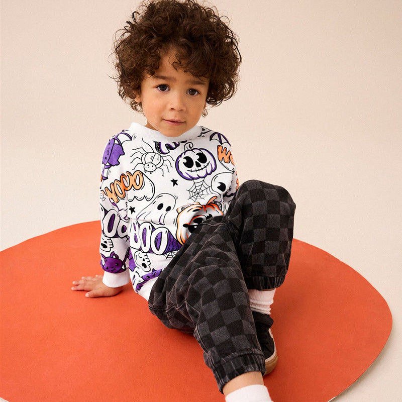 Jungen Sweatshirt mit fröhlichem Halloween-Motiv Echo Archiv