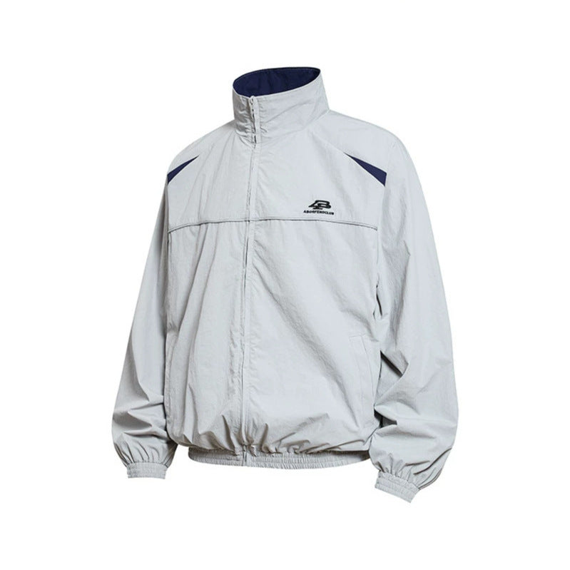 Herren Leichte Windbreakerjacke mit Stehkragen, elastischem Saum und Relaxed-Fit Echoarchiv