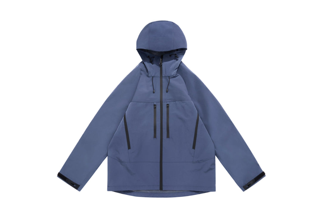 Unisex Technische Kapuzen-Outdoorjacke mit getapten Reißverschlüssen Echoarchiv