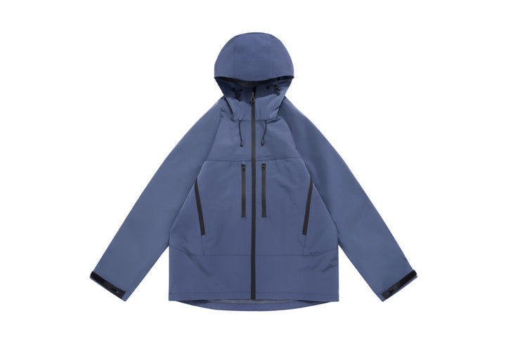 Unisex Technische Kapuzen-Outdoorjacke mit getapten Reißverschlüssen Echoarchiv