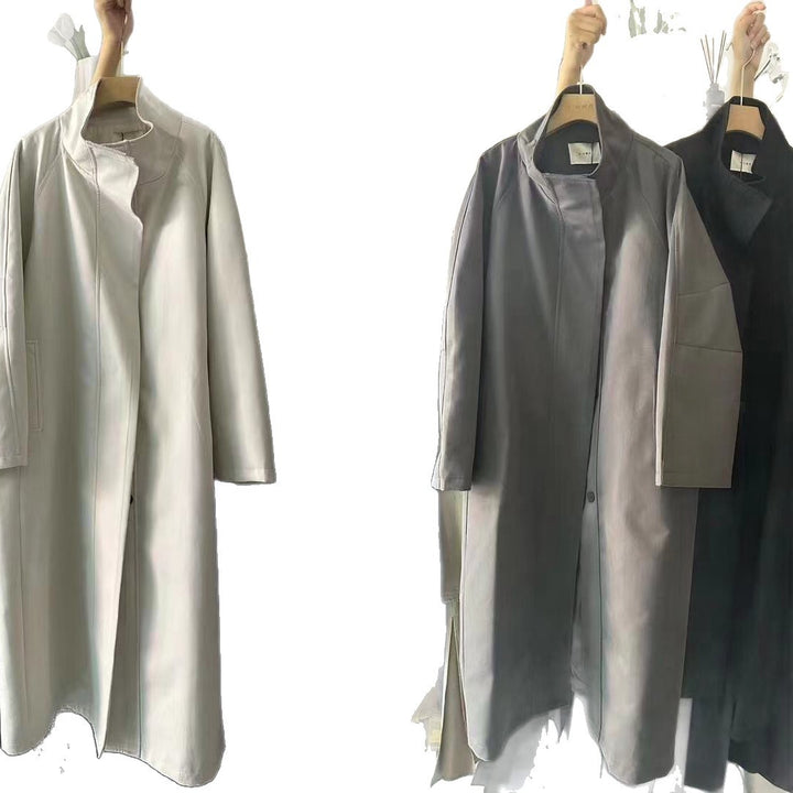 Damen Langer Mantel im Kimono-Stil mit Bindegürtel und weiter A-Linie Echoarchiv
