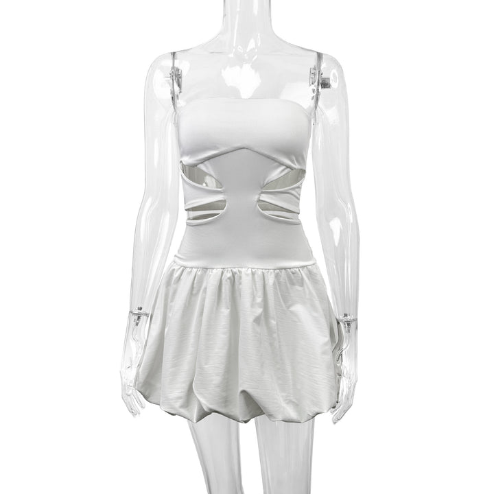 Damen Bandeau Mini Kleid mit Cut-Out-Details und voluminösem Rock Echo Archiv