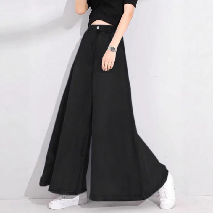 Damen Hochtaillierte Palazzo-Jeans mit extra weitem Bein und fließendem Denim Echo Archiv