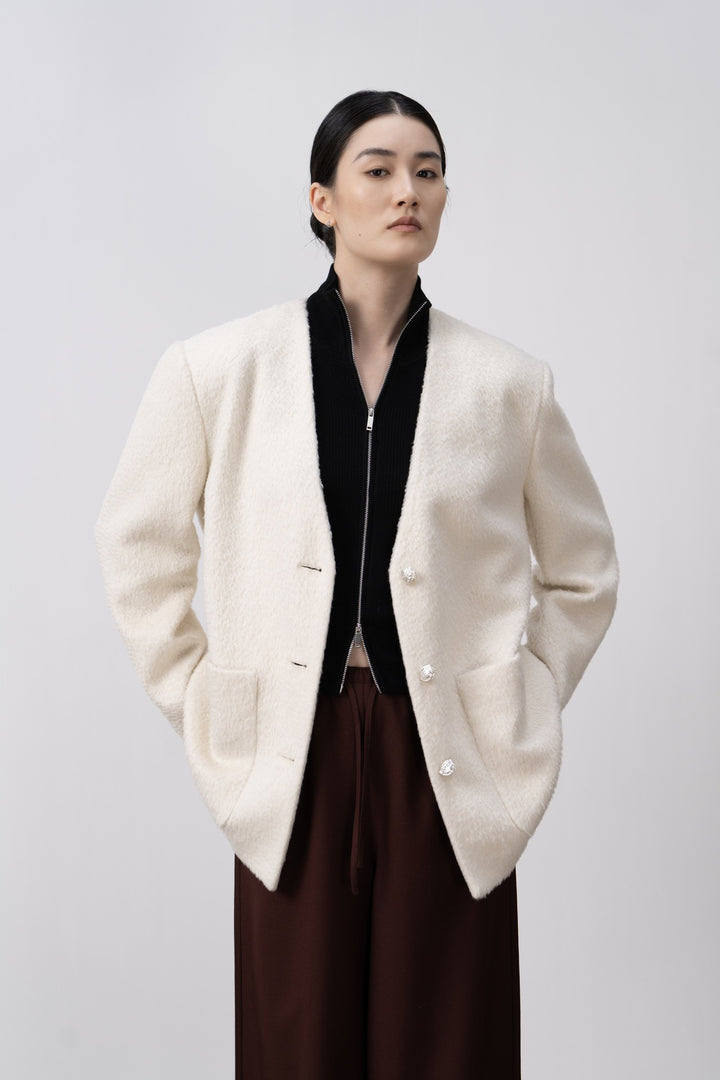 Eleganter strukturierter Blazer für Frauen Echoarchiv