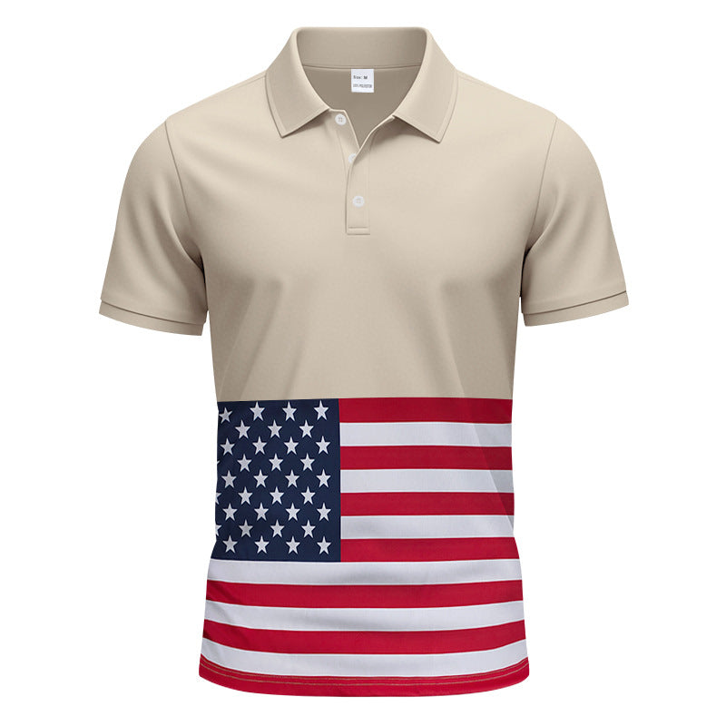 Herren Poloshirt mit einzigartigem Flaggenmotiv und moderner Passform Echoarchiv