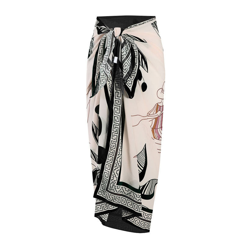 Damen Badeanzug mit elegantem Wickelrock Echo Archiv