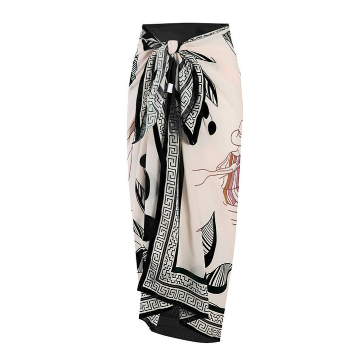 Damen Badeanzug mit elegantem Wickelrock Echo Archiv