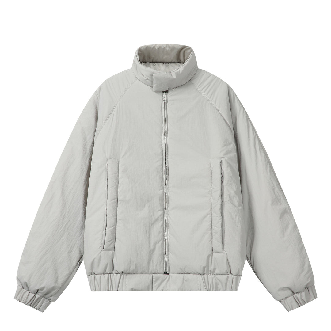 Unisex Boxy-wattierte Kurzjacke mit voluminösem Funnelkragen Echoarchiv