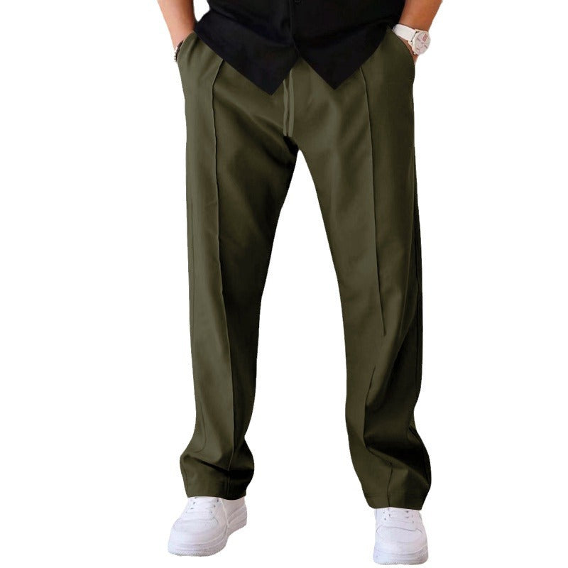 Herren elegante Freizeithose mit hoher Taille und komfortablem Schnitt Echoarchiv