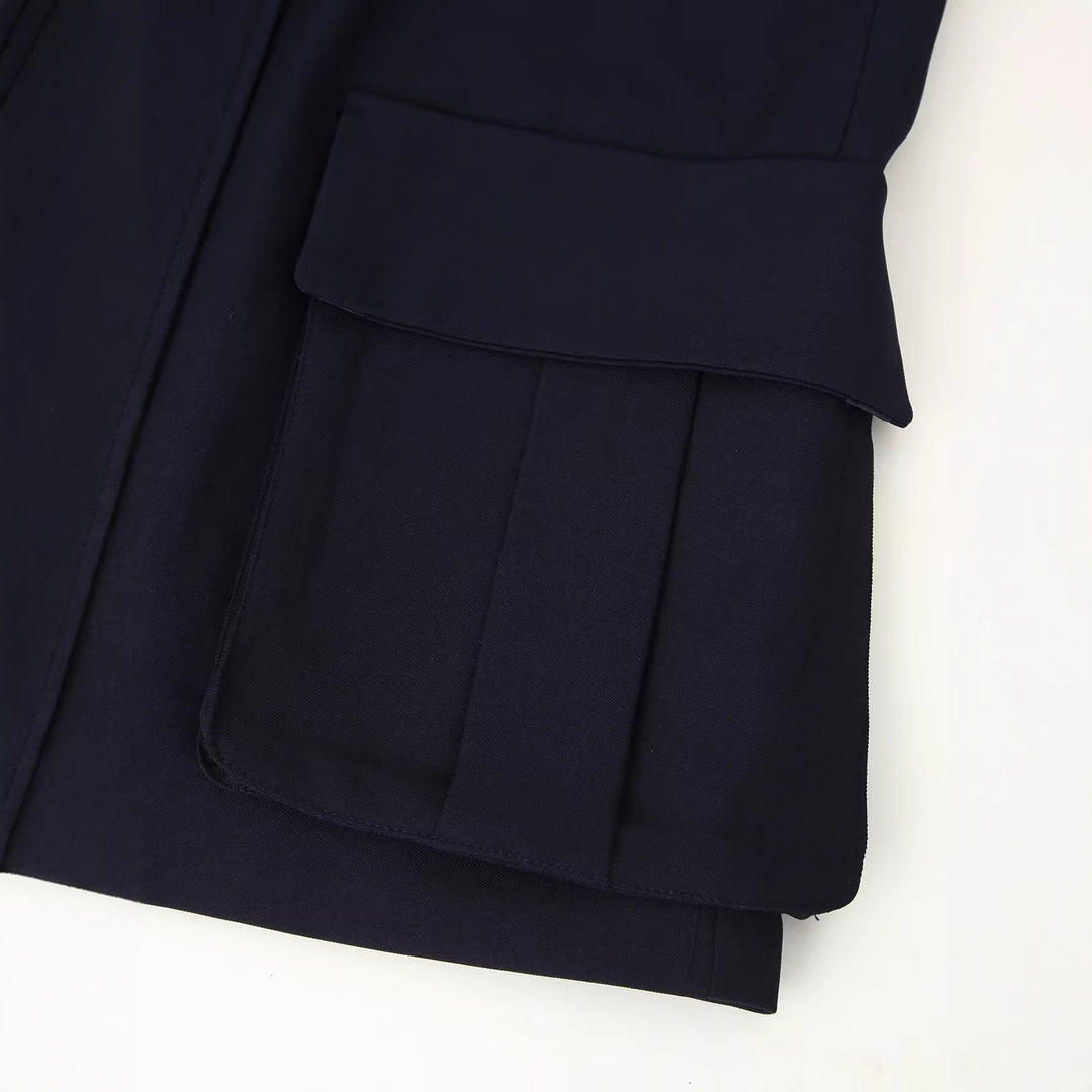 Damen Doppelreihiger Oversize-Blazer-Mantel mit Epauletten und großen Klappentaschen Echo Archiv