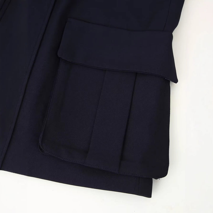 Damen Doppelreihiger Oversize-Blazer-Mantel mit Epauletten und großen Klappentaschen Echo Archiv