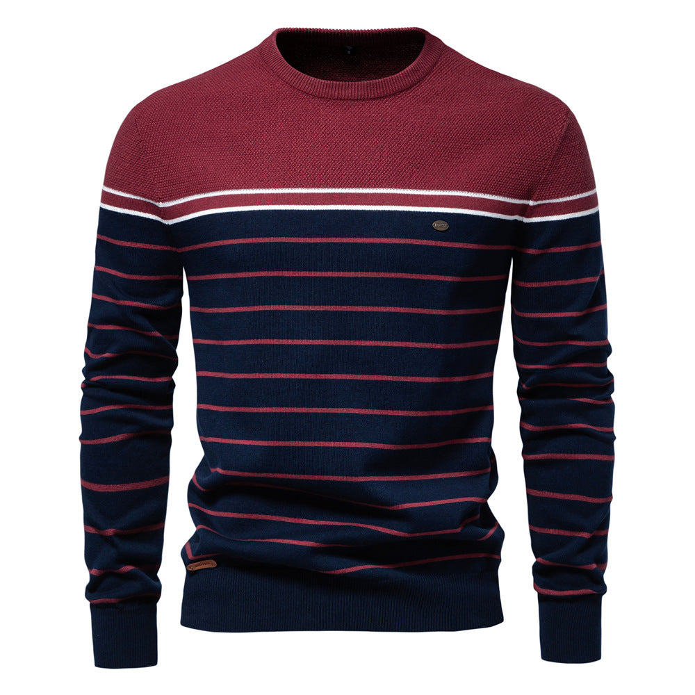 Herren Strickpullover mit maritimen Streifen Echoarchiv