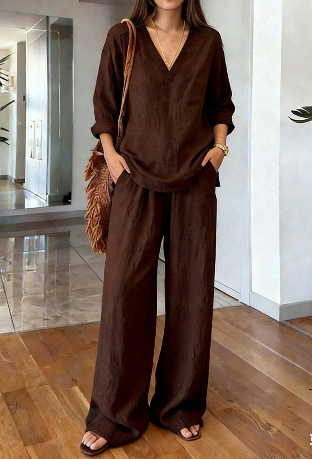 Bequeme Damenhose mit entspannter Passform und praktischen Taschen Echoarchiv