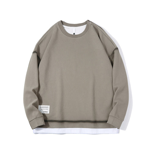 Herren lässiger Sweatshirt mit modernem Layering-Design Echoarchiv