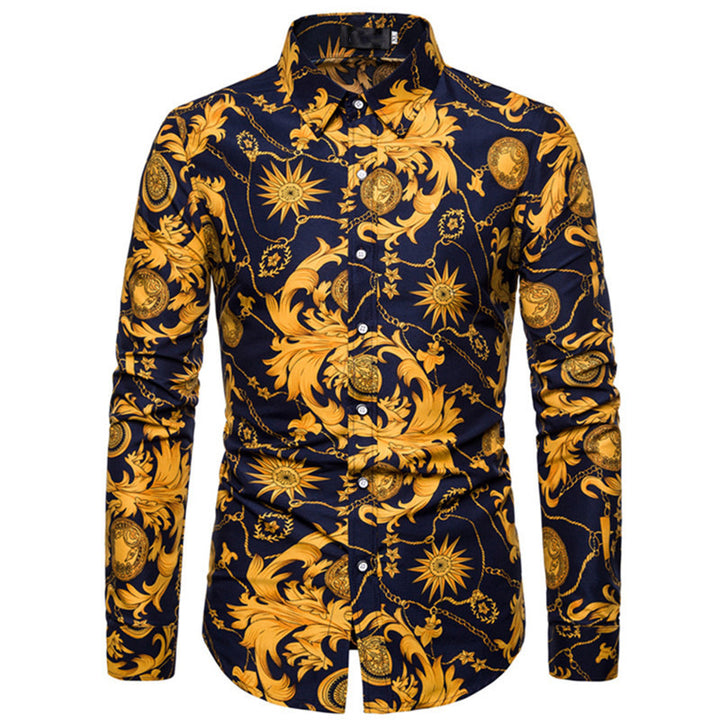 Herren Elegantes und stilvolles Hemd mit floralem Muster Echoarchiv