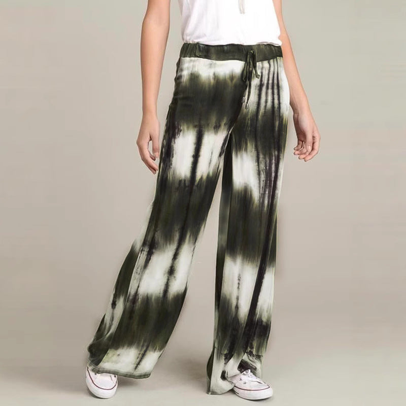 Damen Weite Stoffhose mit einzigartigem Batikdesign Echo Archiv