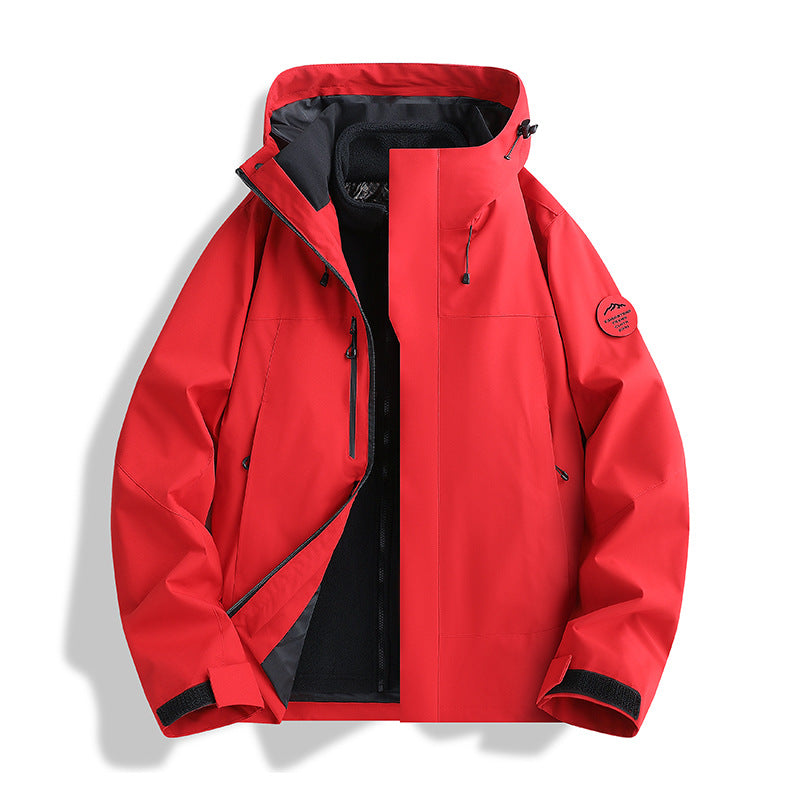 Herren Atmungsaktive, Wasserdichte Softshell-Jacke mit Fleecefutter und Kapuze Echo Archiv