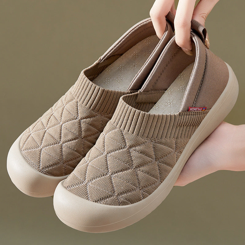 Damen nan gesteppter Komfort-Slipper mit elastischem Sockenkragen und rutschfester Leichtlaufsohle Echo Archiv