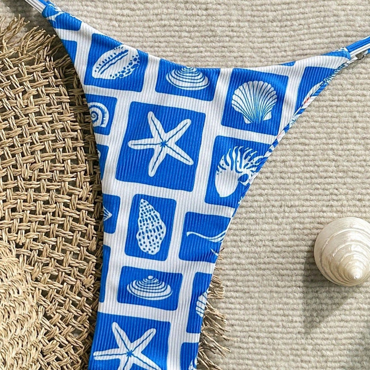 Damen Triangel-Bikini mit maritimem Muster Echo Archiv
