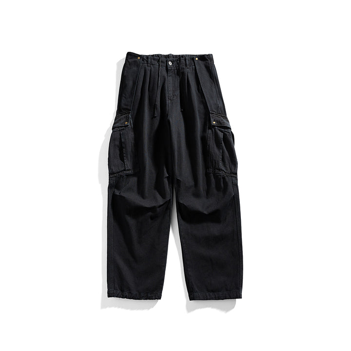 Herren Cargo-Hose mit Kordelbund, weitem Schnitt und Mehrfachtaschen Echo Archiv