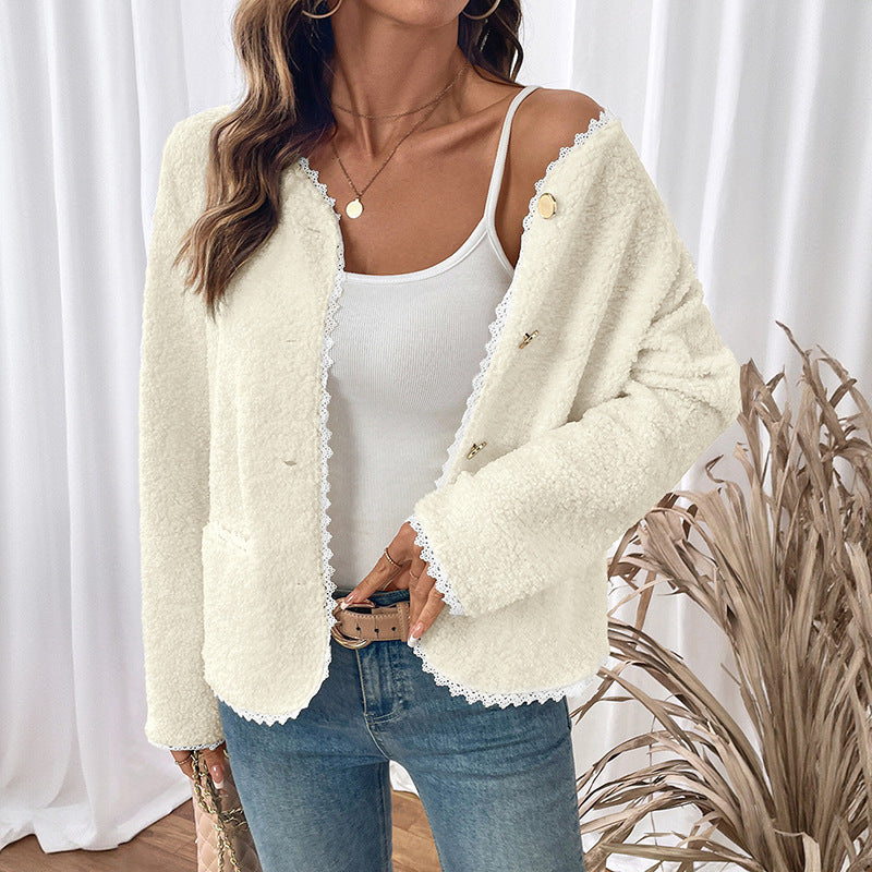 Damen Eleganter Cardigan mit Spitzenverzierungen Echo Archiv