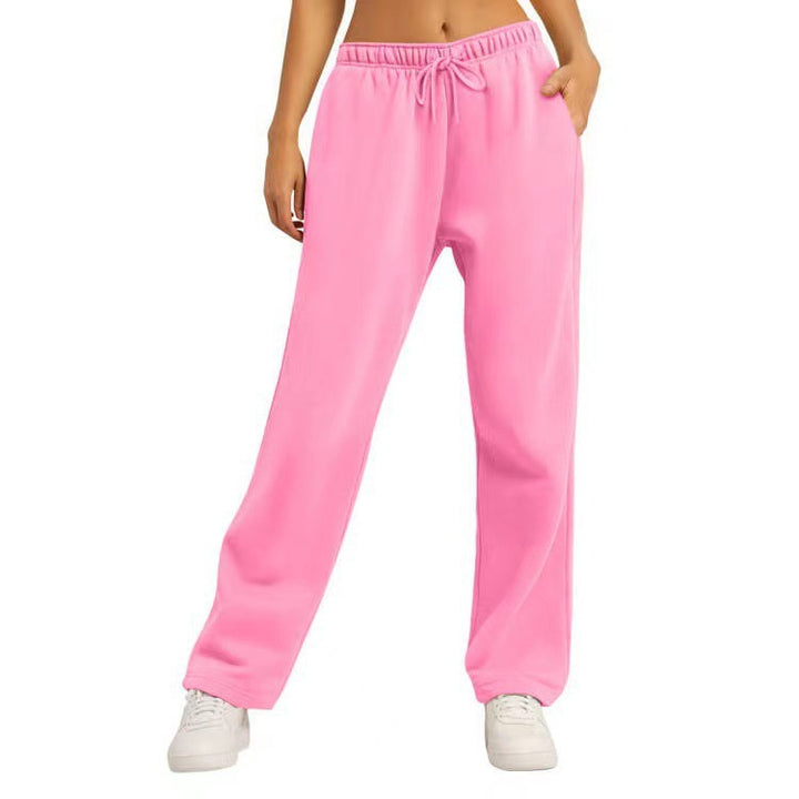 Damen nan weite High‑Waist Loungewear‑Jogginghose mit elastischem Bund Kordelzug und Seitentaschen Echo Archiv