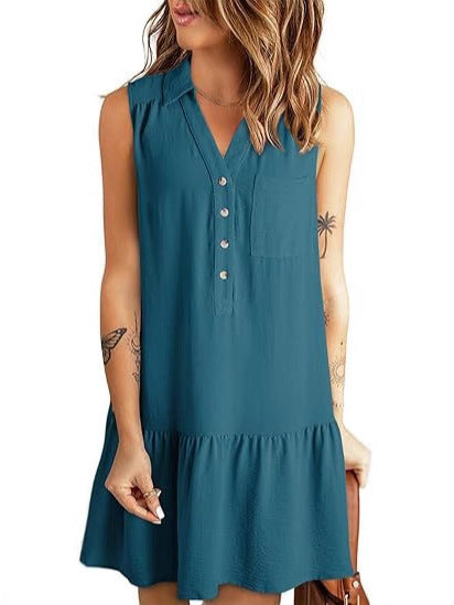 Damen Hemdblusenkleid mit geschmeidigem Fall und elegantem Rüschenabschluss Echo Archiv