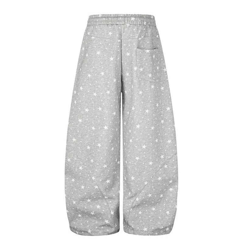 Damen Weite Palazzo-Loungehose mit Komfortbund, Tunnelzug und verstellbarem Saum Echoarchiv