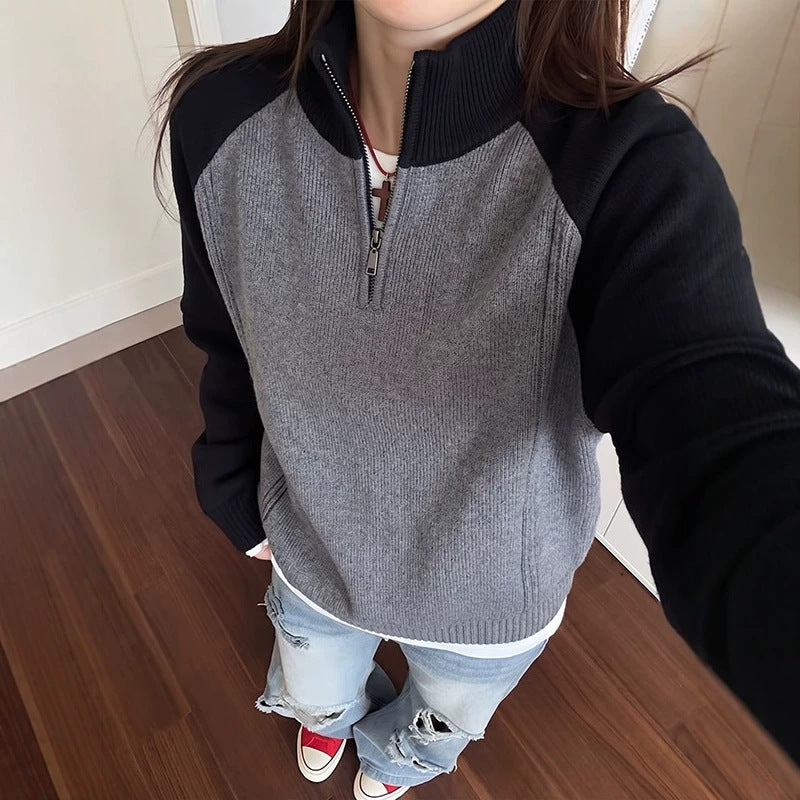 Herren Halbzip-Pullover mit Strickmuster Echoarchiv