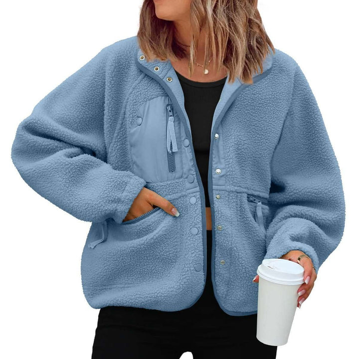 Damen kuschelige Fleecejacke mit praktischen Taschen Echoarchiv