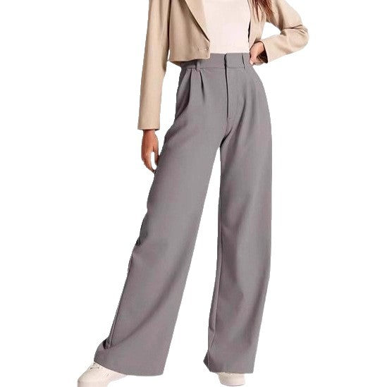 Damen weite High-Waist Hose mit Falten- und Bunddetails Echo Archiv