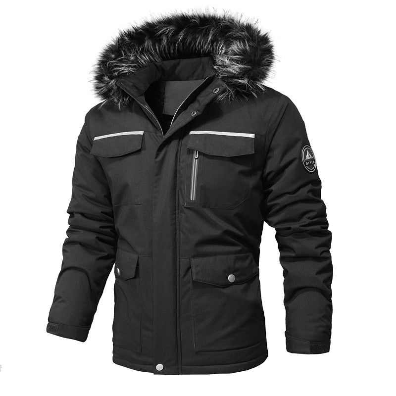 Herren Arctic-Insulated Parka mit abnehmbarer Kunstfellkapuze und reflektierenden Details Echoarchiv