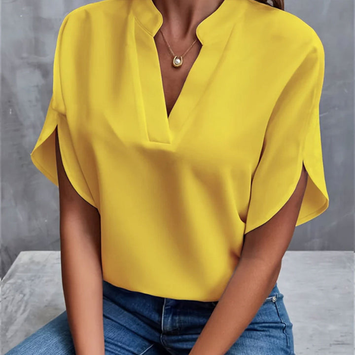 Echoarchiv | V-Ausschnitt Damen Kurzarm-Shirt