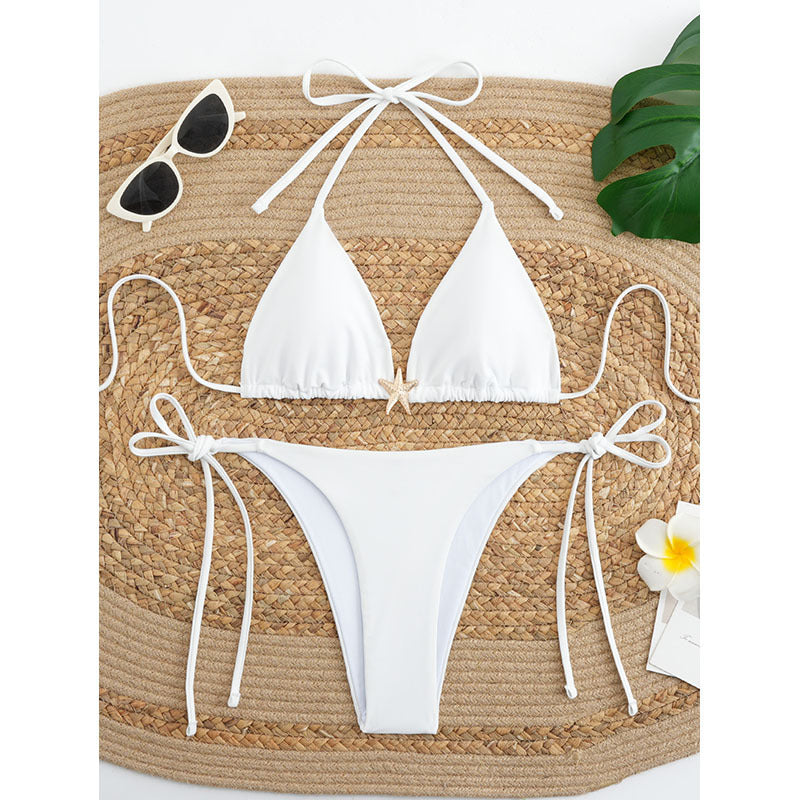 Damen Triangel-Bikini-Set mit verstellbaren Trägersystem und eleganter Dekoration Echo Archiv