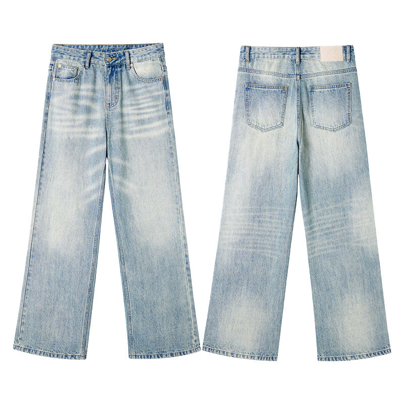 Herren Baggy-Denim-Palazzohose im washed‑Lightlook mit extra weitem Bein Echo Archiv