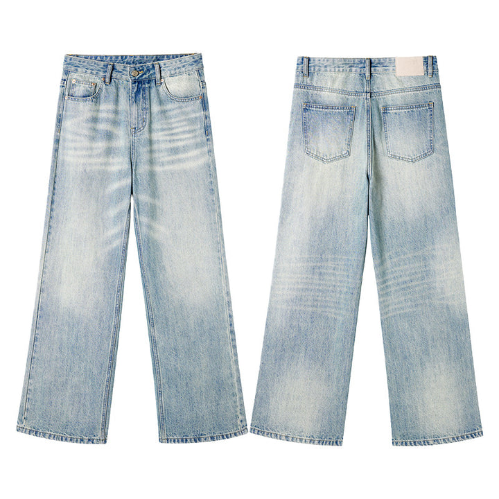Herren Baggy-Denim-Palazzohose im washed‑Lightlook mit extra weitem Bein Echo Archiv