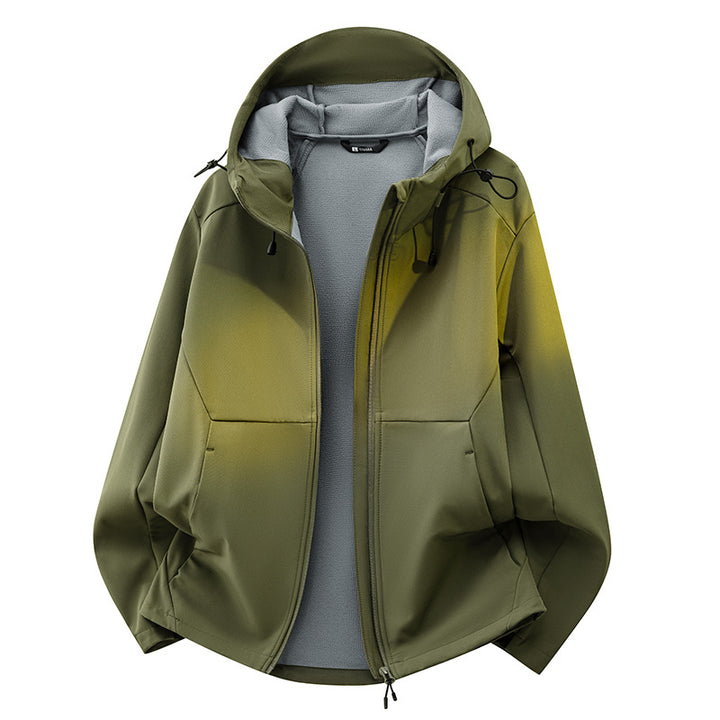 Unisex Softshell-Übergangsjacke mit Fleece-Innenfutter, Kapuze & wasserabweisender Beschichtung Echoarchiv