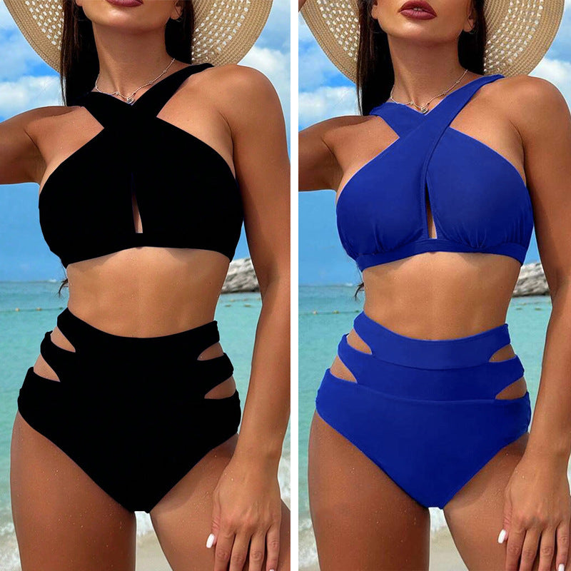 Damen Hochgeschnittener Bikini mit stylischen Cut-Outs Echo Archiv