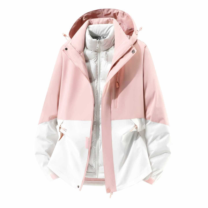 Herren Wasserfeste dreiteilige Winterjacke mit abnehmbarer Daunen-Innenjacke und Kapuze Echo Archiv