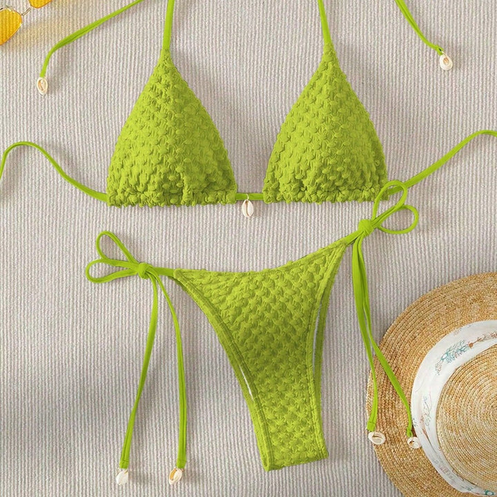 Damen Triangel-Bikinioberteil mit strukturierter Textur Echo Archiv