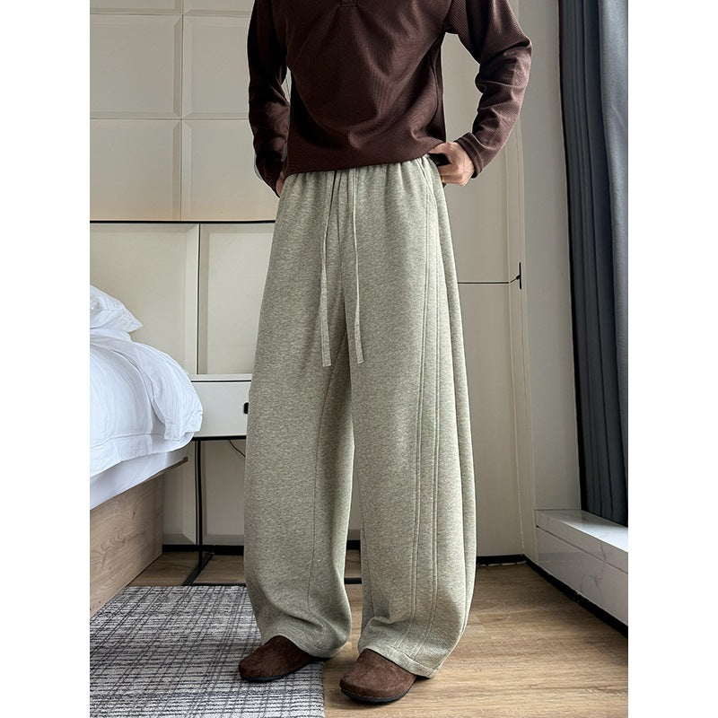 Herren Extraweite Relaxed-Loungehose aus atmungsaktivem Jersey mit Kordelzug Echo Archiv