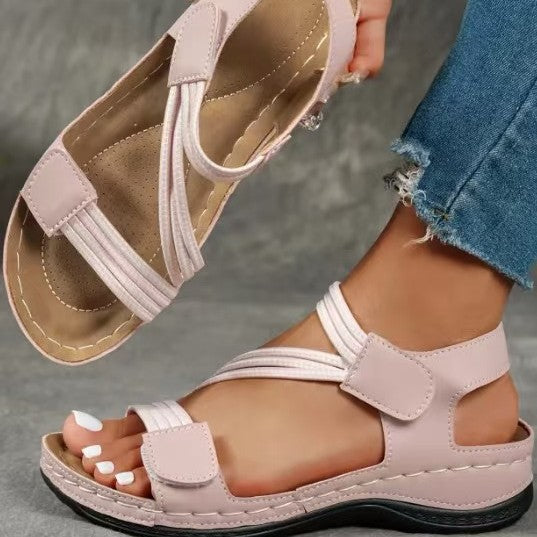 Damen orthopädische Sommer-Sandalen mit verstellbarem Riemendesign und komfortablem Fußbett Echoarchiv
