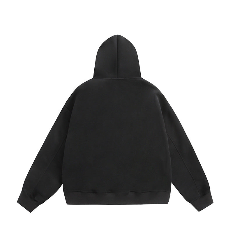 Unisex Oversize Kapuzenpullover mit Perlen‑ und Strassapplikation Echoarchiv