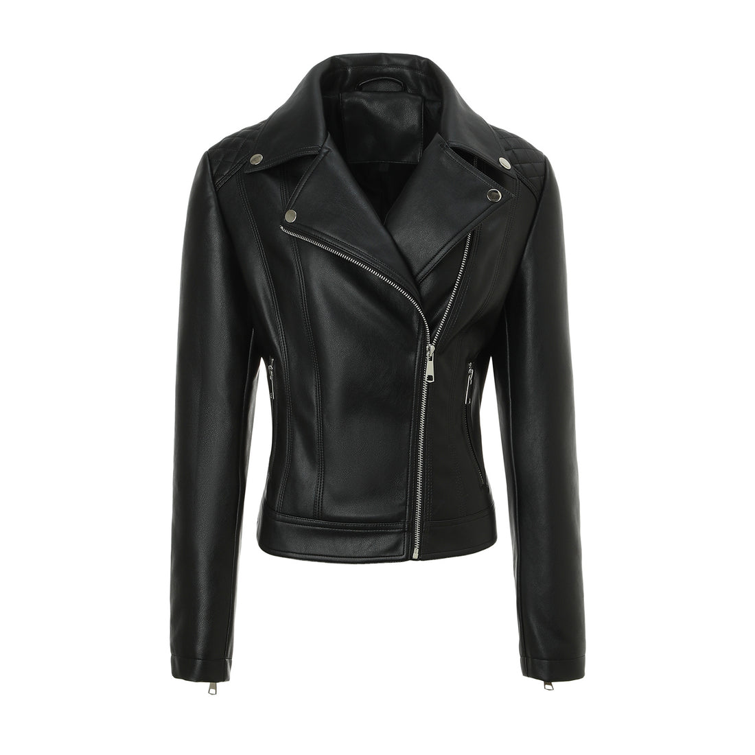Damen Edle Bikerjacke mit Steppdesign – Célinea