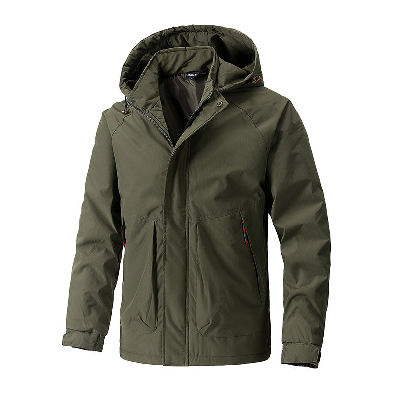 Herren Windausweisende Übergangsjacke mit verstellbarer Kapuze Echo Archiv