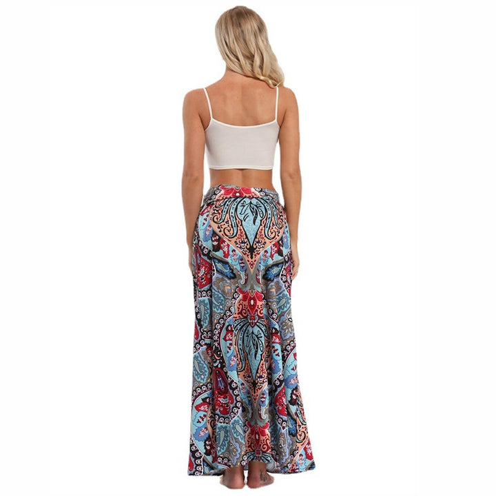 Damen nan Maxirock mit Elastikbund und Eingrifftaschen im Boho-Muster Echo Archiv